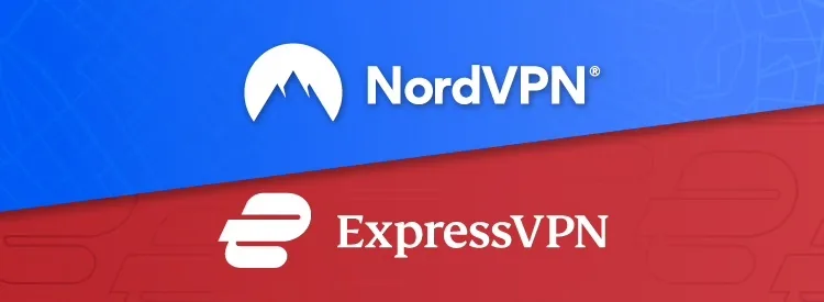 Comparaison visuelle entre NordVPN et ExpressVPN pour la vitesse