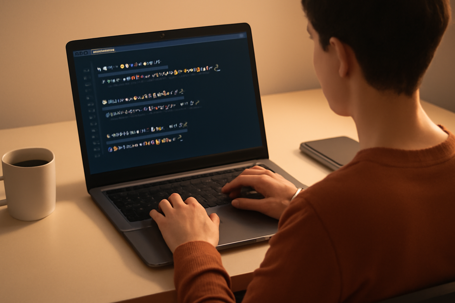 Écran d'ordinateur affichant du code JavaScript moderne avec un éditeur de code, illustration du guide pour apprendre JavaScript