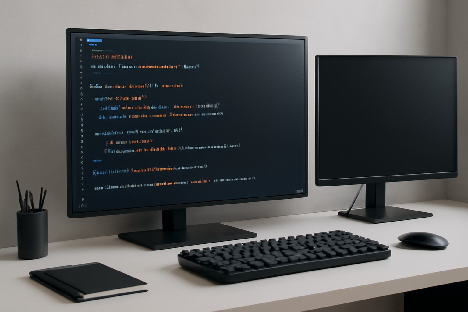 Illustration d'un environnement de développement PHP moderne en 2026 avec du code affiché dans un éditeur