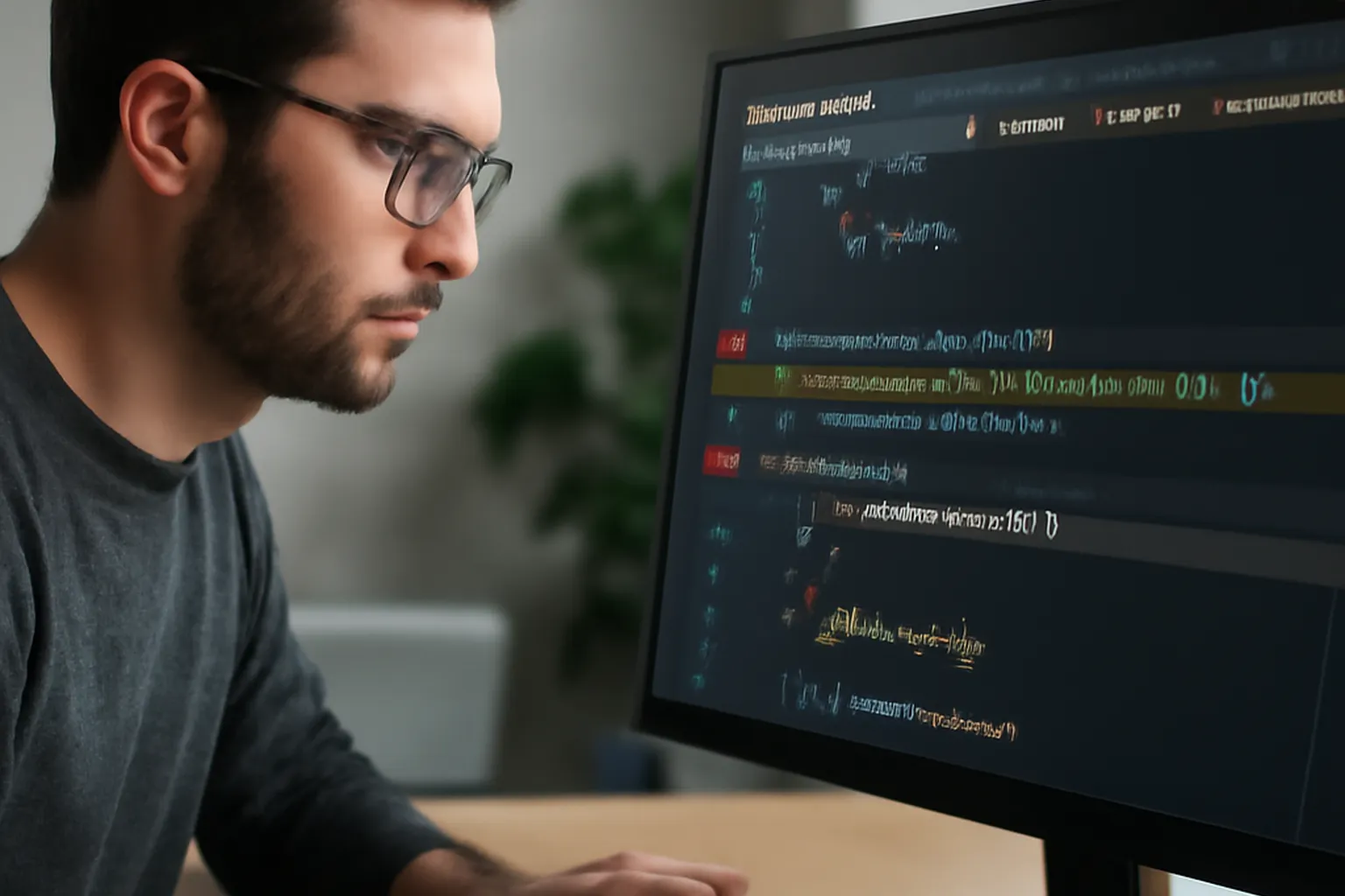 Développeur utilisant un débogueur avec breakpoints sur son code