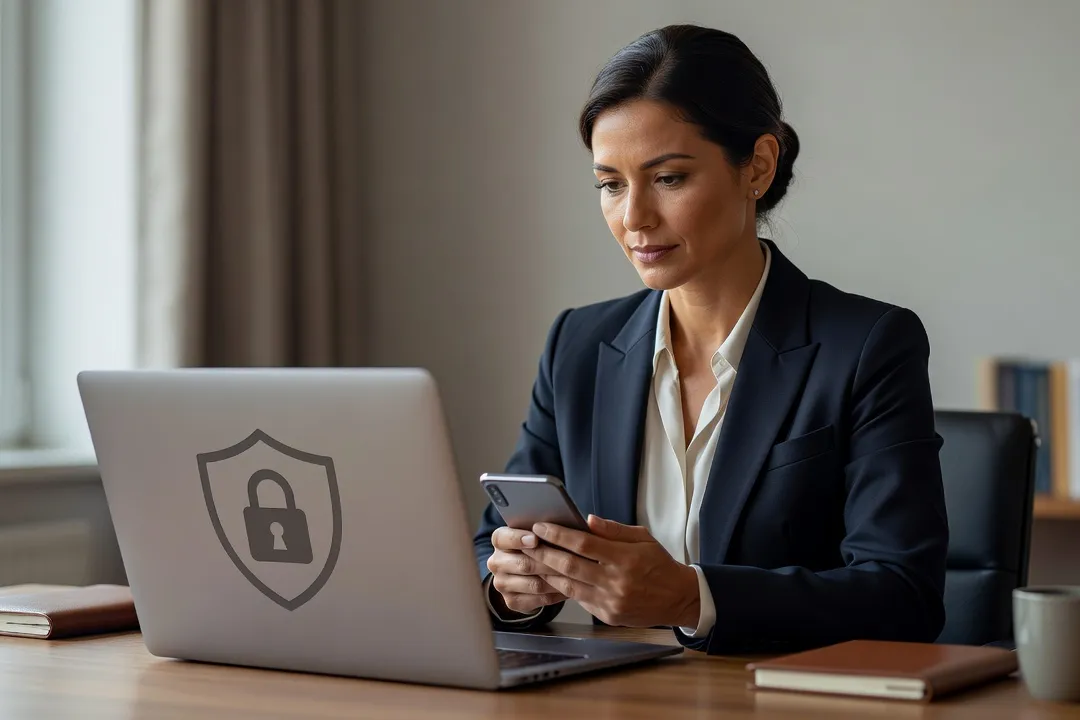 Personne consultant les paramètres de confidentialité de son compte sur un forum