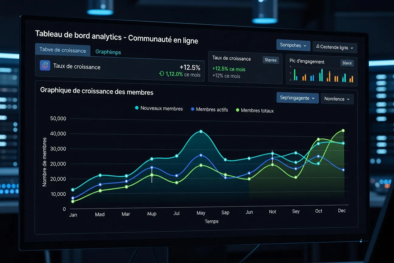 Graphique de croissance d'une communauté forum — analytics