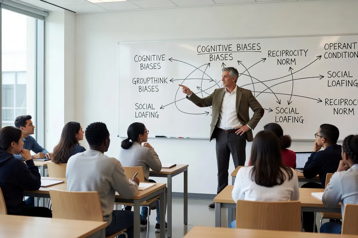 Personne étudiant le langage corporel, carnet de notes, technique du miroir